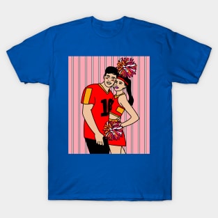 Dancing Cheerleader Cheers With Pom Poms T-Shirt